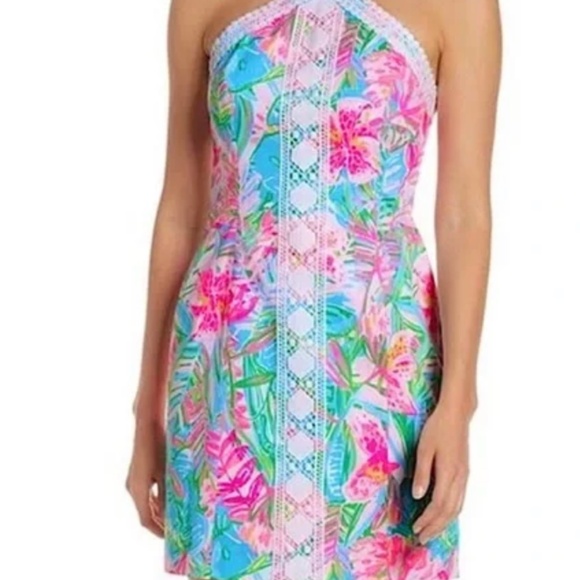 Lilly Pulitzer Vena Stretch Shift Pop Up Lilly Of The Jungle Size 0 WORN ONCE - Picture 3 of 10